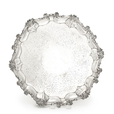 Lot 466 - Victorian Silver Salver Joseph & Albert Savory,...