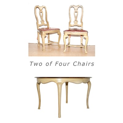 Lot 127 - French Provincial Style Painted Wood Dining...