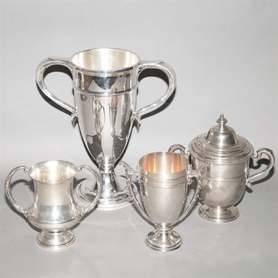Lot 215 - Group of Four Silver Two Handle Cups Height of...