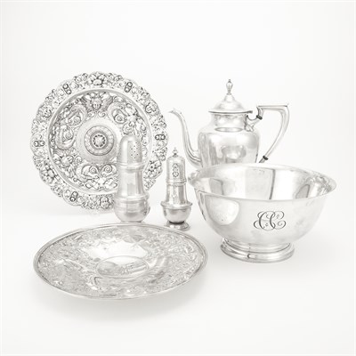 Lot 474 - Group of Six American Sterling Silver Table...