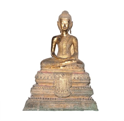 Lot 303 - Asian Gilt-Metal Seated Figure of a Buddha...