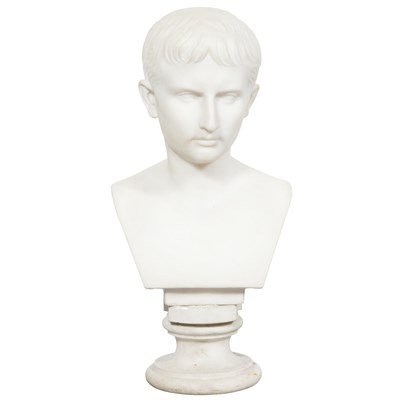 Lot 337 - Marble Bust of a Young Man After the Antique...