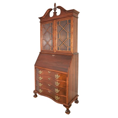 Lot 367 - George III Style Mahogany Slant Front...