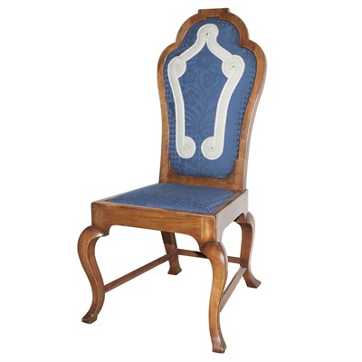 Lot 379 - Set of Eight Continental Rococo Style Walnut...