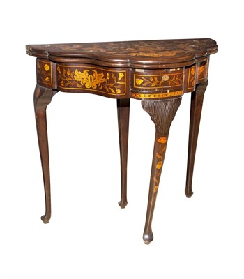 Lot 630 - Dutch Style Inlaid Mahogany Fold-Over Table...