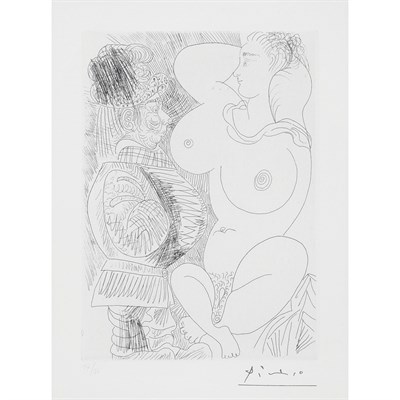 Lot 140 - Pablo Picasso GRANDE FEMME ET PETIT HOMME...