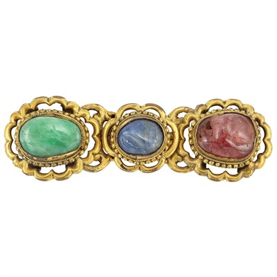 Lot 93 - Chinese Inlaid Gilt-Bronze Belt Hook 19th...
