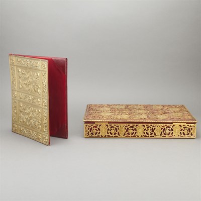 Lot 411 - Renaissance Style Gilt-Bronze Mounted Fabric...