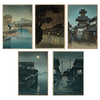 Lot 1 - Kawase Hasui (1883-1957) Group of five prints...