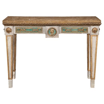 Lot 456 - Italian Neoclassical Style Painted and Parcel...