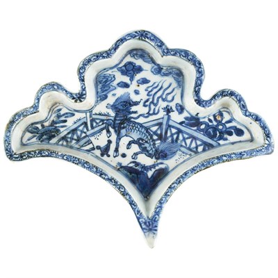 Lot 48 - Chinese Blue and White Glazed Porcelain Dish...