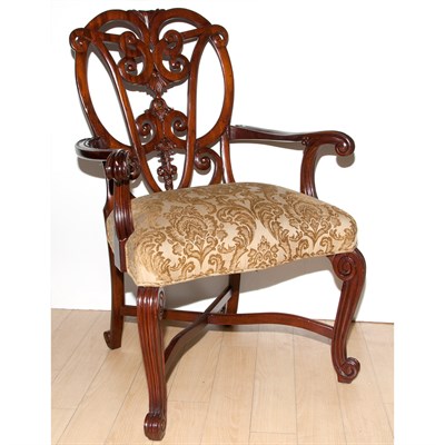 Lot 324 - Chippendale Style Carved Mahogany Armchair