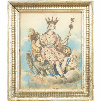 Lot 371 - Group of Eight Framed English Tinsel Prints...