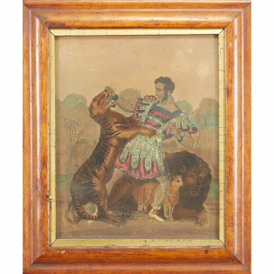 Lot 311 - Group of Six Framed English Tinsel Prints...