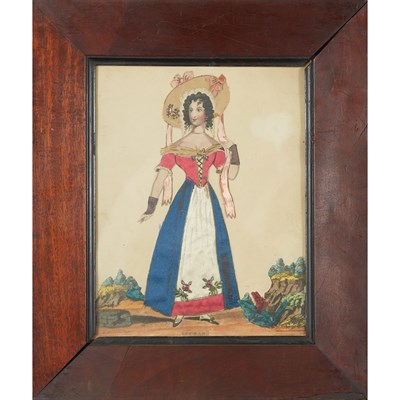 Lot 429 - Group of Eight Framed English Tinsel Prints...