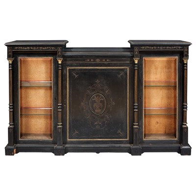 Lot 703 - Napoleon III Gilt-Metal Mounted Ebonized Side...