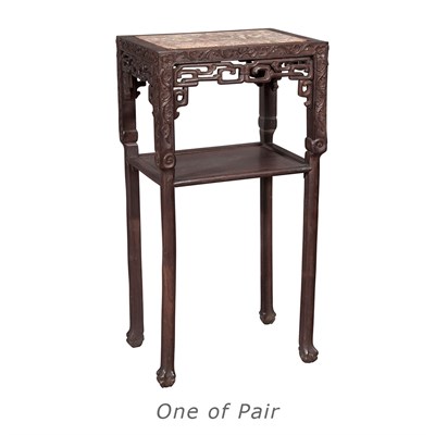 Lot 109 - Pair of Chinese Hardwood Stands First quarter...