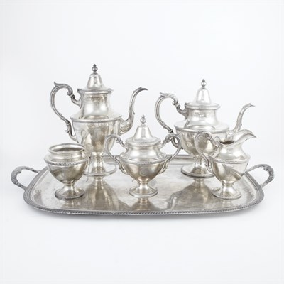 Lot 289 - American Sterling Silver Six-Piece Tea Service...