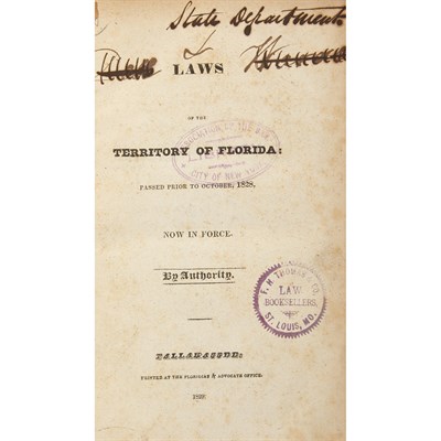 Lot 91 - [FLORIDA] Laws of the United States relative...