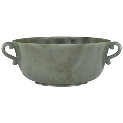 Lot 68 - Mughal Style Celadon Jade Bowl 18th/19th...