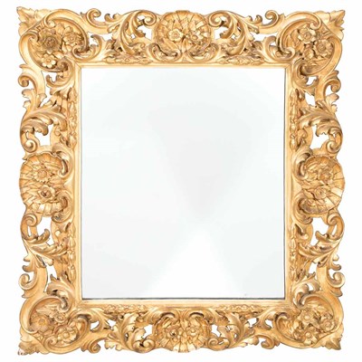 Lot 357 - Italian Baroque Style Giltwood Mirror 19th...