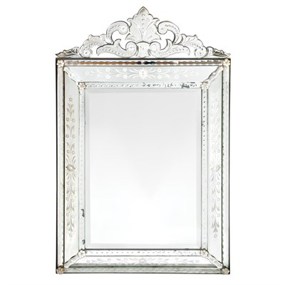 Lot 312 - Venetian Style Etched Mirror Framed Mirror...