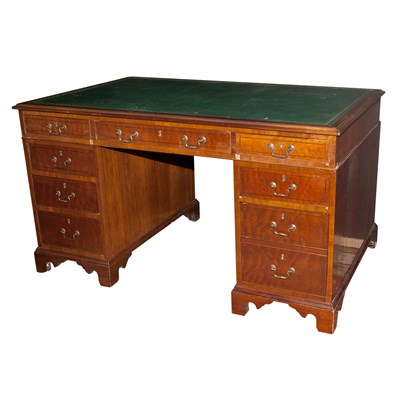 Lot 142 - George III Style Inlaid Mahogany Desk Height...
