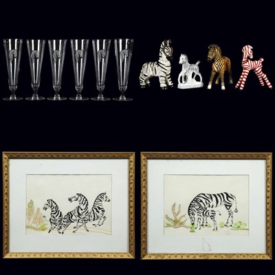 Lot 230 - Group of Zebra Memorabilia Comprising six...
