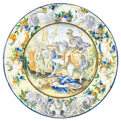 Lot 187 - Italian Majolica Charger Depicting a...