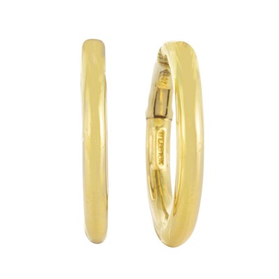Lot 19 - Pair of Gold Hoop Earclips, David Webb
