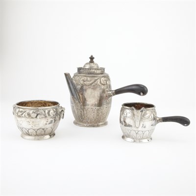 Lot 273 - Swedish Silver Demitasse Coffee Service Marked...