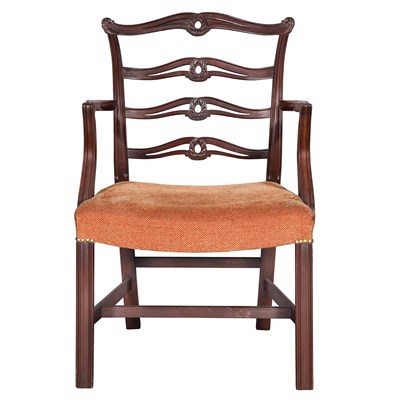 Lot 257 - Set of Ten Chippendale Style Pierced Slat-Back...