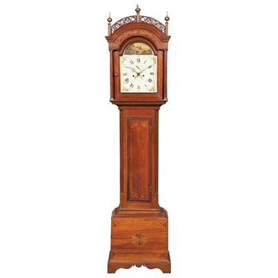 Lot 143 - Federal Inlaid Cherry Tall Case Clock New...