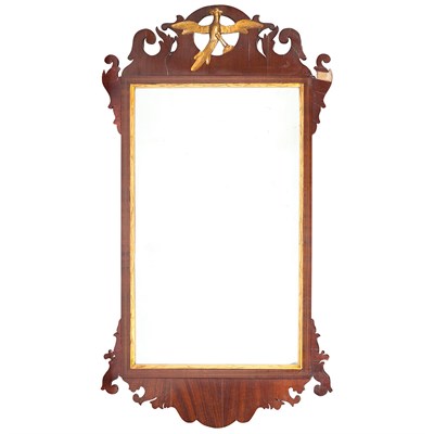 Lot 154 - Federal Inlaid Mahogany Parcel Gilt Mirror...