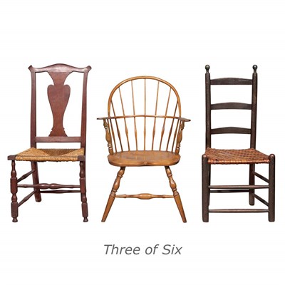 Lot 139 - Group of Six Chairs 19th/20th century...