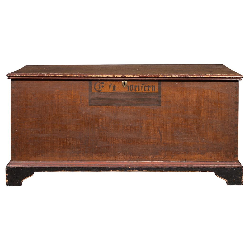 Lot 117 - Painted Pine Blanket Chest Height 23 1/2...