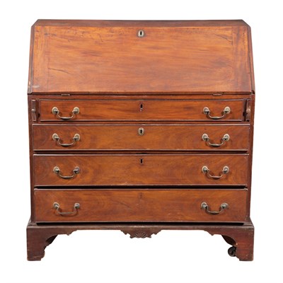 Lot 227 - Chippendale Mahogany Slant Front Desk...
