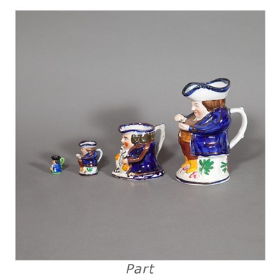 Lot 343 - Group of English Porcelain and Pottery Toby...
