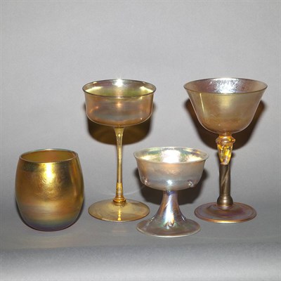 Lot 554 - Group of Tiffany Favrile Glass Articles First...