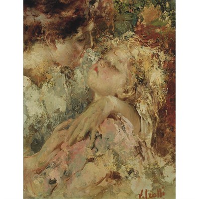 Lot 66 - Vincenzo Irolli Italian, 1860-1945 A Mother's...