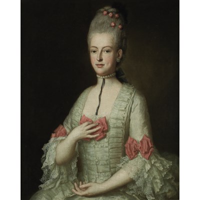 Lot 29 - French School 18th Century Portrait of a Lady...