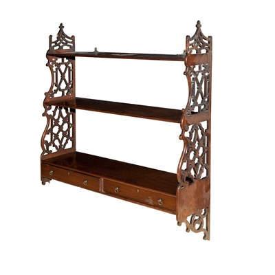 Lot 107 - Georgian Style Mahogany Hanging Shelf Height...