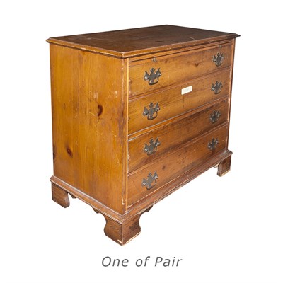Lot 126 - Pair of Georgian Style Pine Chests of Drawers...