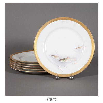Lot 132 - Two Sets of Porcelain Fish Plates...