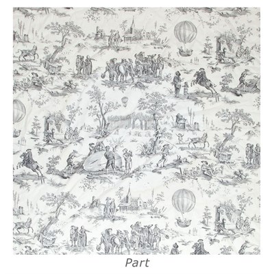 Lot 133 - Set of Toile Fabric Accessories Comprising two...