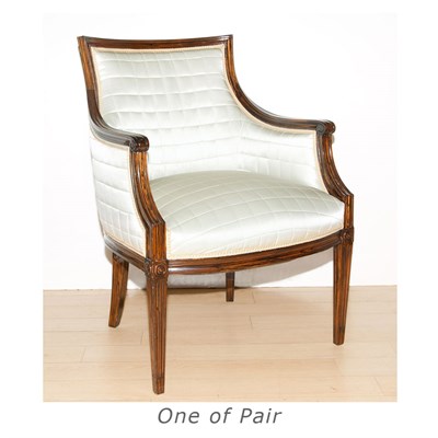 Lot 147 - Pair of Regency Style Upholstered Tub Chairs