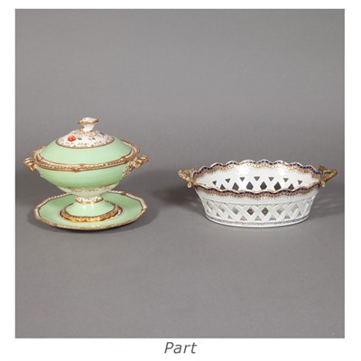 Lot 166 - Pair of Chinese Export Porcelain Baskets;...