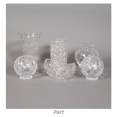 Lot 167 - Group of Cut Glass Table Articles Height of...
