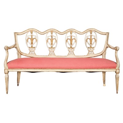 Lot 460 - Italian Neoclassical White Painted and Parcel...
