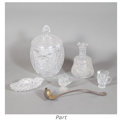 Lot 183 - Group of Cut Glass Table Articles Including a...